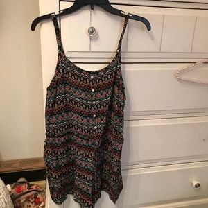 Black patterned romper